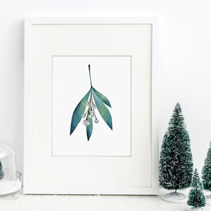 Wintermist Mistletoe Art Print